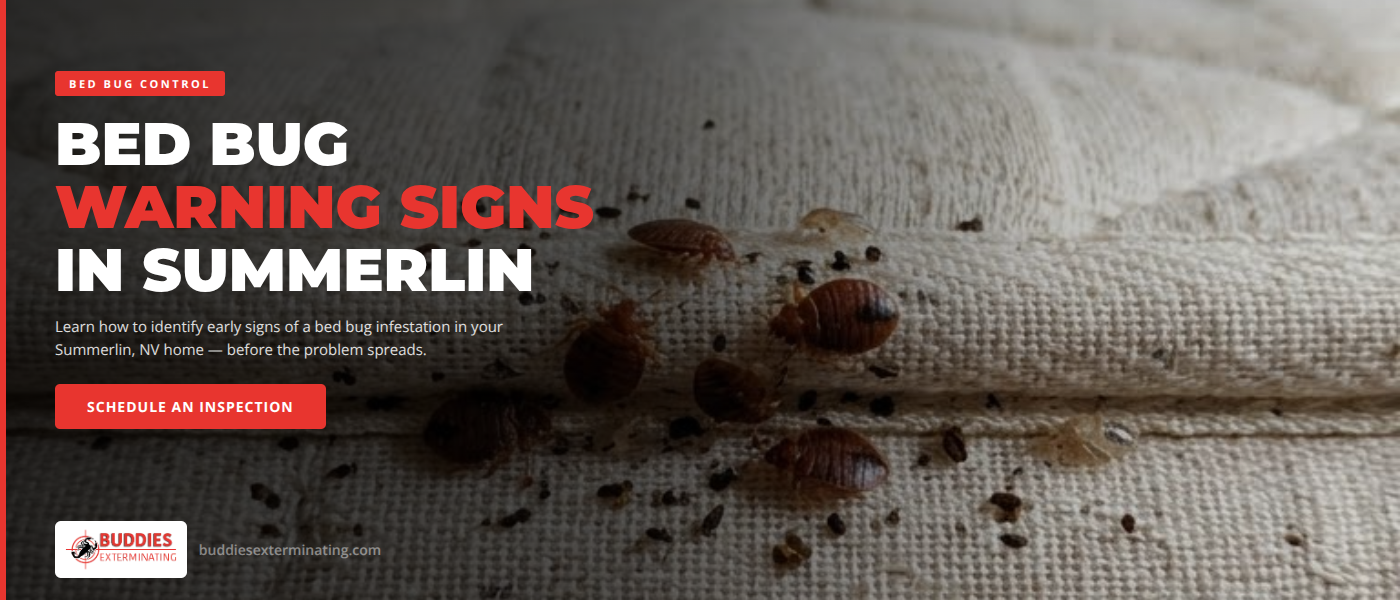 Bed Bug Signs in Summerlin, NV | Buddies Exterminating
