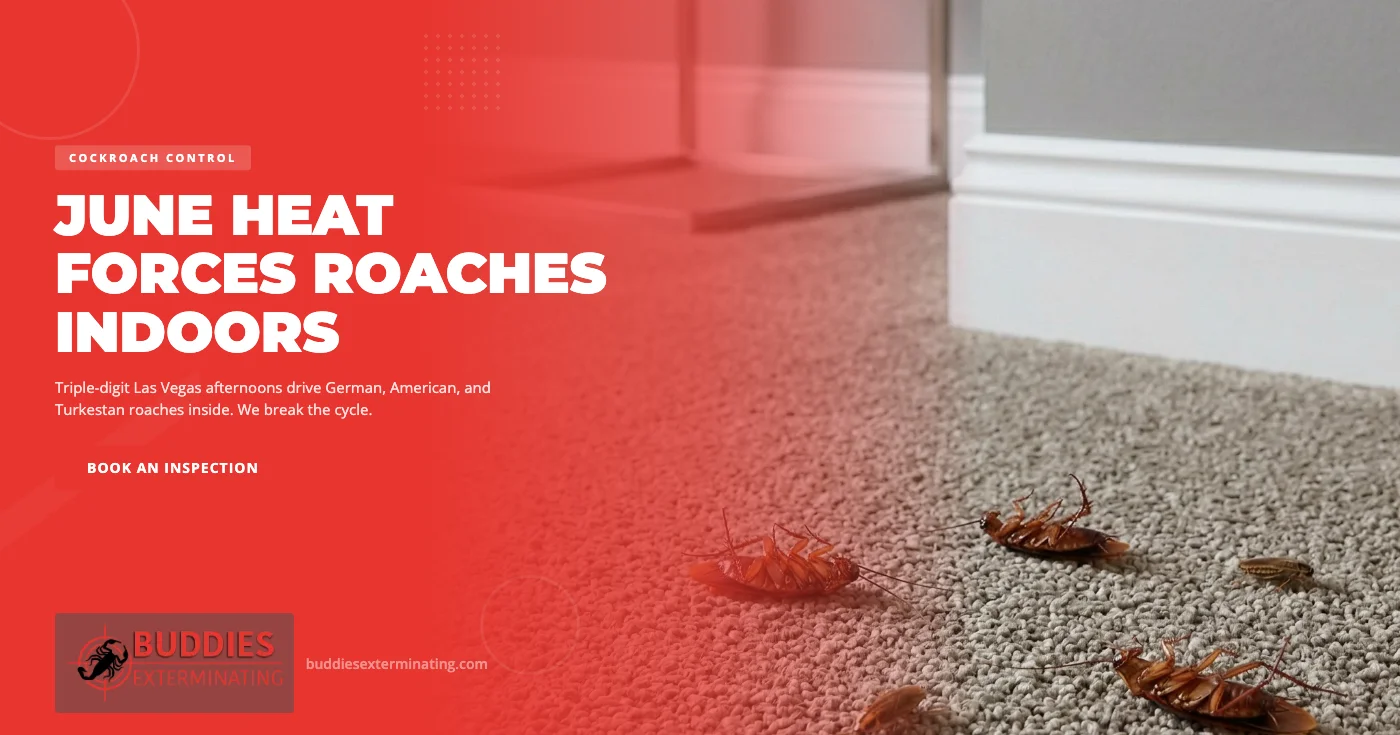Cockroach control in a Las Vegas NV home - Buddies Exterminating German, American, and Turkestan cockroach treatment