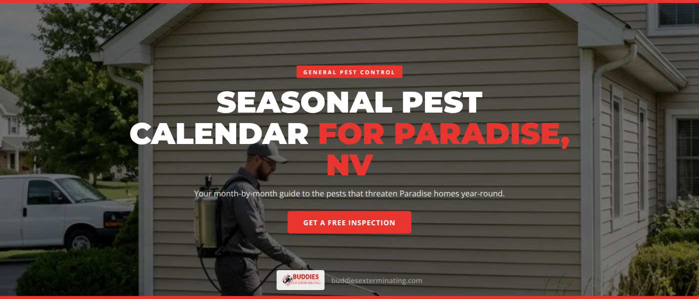 Seasonal Pest Calendar in Paradise, NV - Monthly Guide