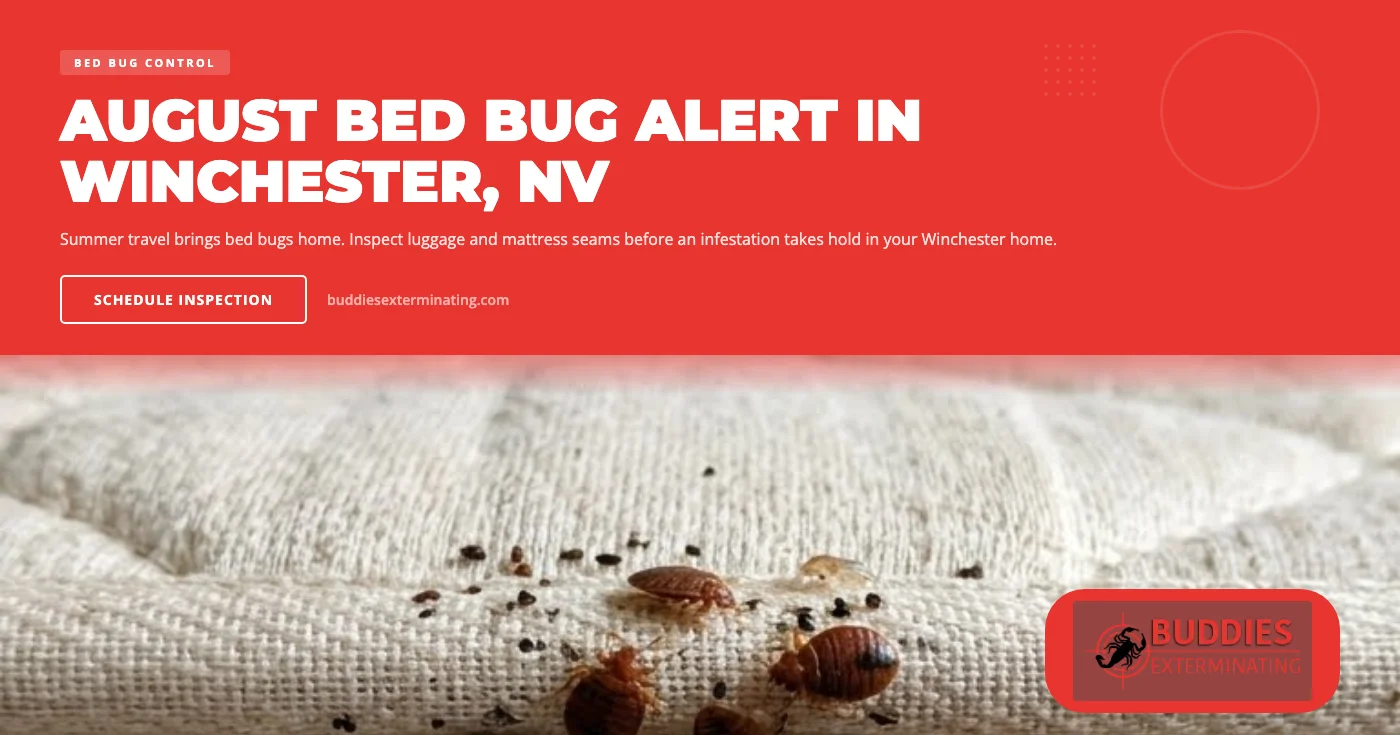 Returning From Summer Travel? Why Winchester, NV Homeowners Should Inspect for Bed Bugs This August